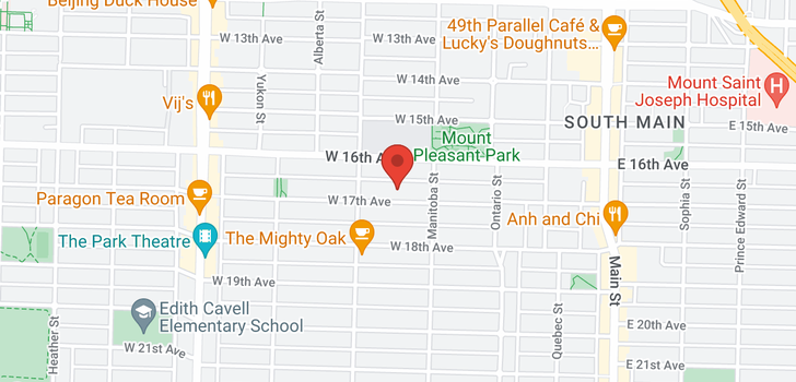 map of 150 145 W 17TH STREET